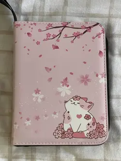 Trading Card Album, 400 Pockets Card Binder, Blossom Cat Design - Image 1