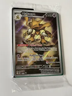 SEALED Alakazam 009 Mega Evolutions Pokemon Center Promo ETB Card - Image 1