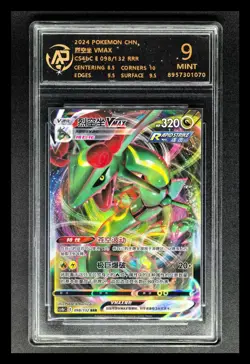 2024 Pokemon Cards CHN. Rayquaza VMAX 098/132 RR RPA 9 (SAME AS PSA 9) - Image 1