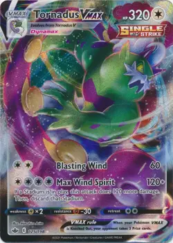 Holo Tornadus VMAX 125/198 Ultra Rare Chilling Reign Pokemon TCG - Image 1