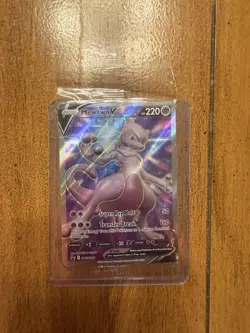Pokemon TCG SWSH Black Star Promo Mewtwo V FULL ART SWSH229 - SEALED - Image 1