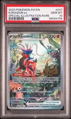 #247/198 KORAIDON ex SPECIAL ILLUSTRATION RARE PSA 10 2023 POKEMON SVI S&V - Image 1