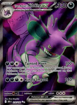 Pokemon! TCG Team Rocket's Nidoking ex - 216/182 - SV10: Destined Rivals (DRI) - Image 1