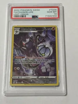 2022 Pokemon Lost Origin SWSH Chandelure #TG04 gEM MINT PSA 10 - Image 3