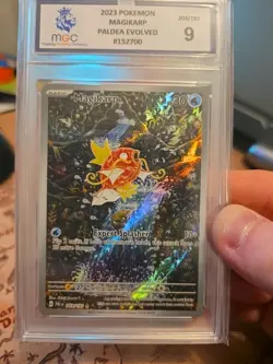 Pokemon SV Paldea Evolved Secret Magikarp 203/193 mgc 9 FA SIR Holo 2023 - Image 4