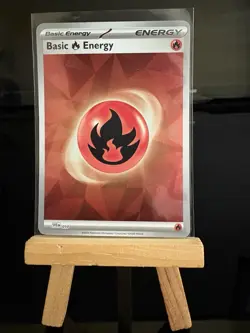 FIRE ENERGY - Basic Energy Card - Holo- 2024 Era - Pokemon TCG Card FIRE - Image 1