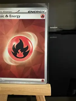 FIRE ENERGY - Basic Energy Card - Holo- 2024 Era - Pokemon TCG Card FIRE - Image 3