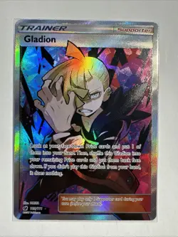 Pokemon TCG Gladion 109/111 Crimson Invasion Holo Full Art Ultra Rare Card - Image 1