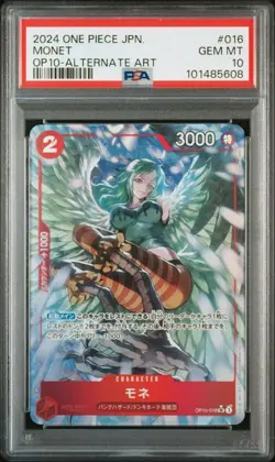 PSA 10 Monet Alternate Art OP10-016 2024 ONE PIECE Card Japanese - Image 1