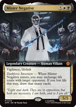 Mister Negative 0274 ~ **Foil ~ Extended Art** Mythic MTG Marvel Spider-Man - Image 1