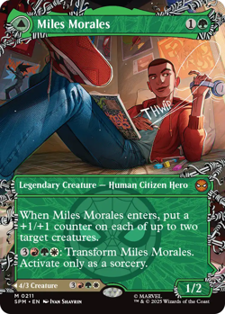 Miles Morales 0211 Ultimate Spider-Man ~ **Foil** Mythic MTG Marvel Spider-Man - Image 1