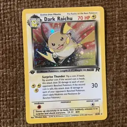 NM Pokemon TCG 2000 Team Rocket: Dark Raichu 83/82 1st Edition Rare Holo - Image 2