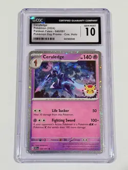 2024 Pokemon Day- Ceruledge Pokemon Day Stamped Promo Cosmos Holo 040/091 CGC 10 - Image 1
