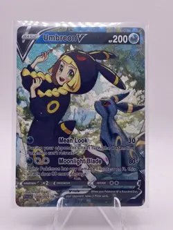 Pokemon Cards Lillie Eevee Cosplay CUSTOM Holofoil Textured Prismatic Evolutions - Image 1