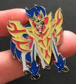2 X Pokemon Pin Zacian Zamazenta Badge Metal 2020 True Steel Collection Box - Image 4