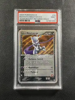 Pokemon Card PSA 9 Mint Rocket's Mewtwo Ex Team Rocket Returns 2004 Holo 99/109 - Image 1