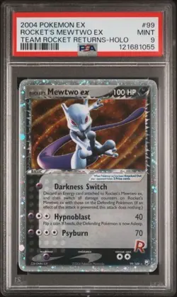 Pokemon Card PSA 9 Mint Rocket's Mewtwo Ex Team Rocket Returns 2004 Holo 99/109 - Image 3