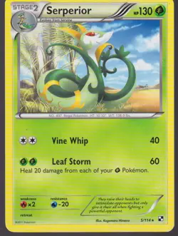 Serperior 5/114 Rare Deck Exclusives 005/114 Pokemon Trading Card TCG - Image 1