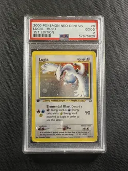 Pokemon Card PSA 2 Good Lugia Neo Genesis 1st Edition 2000 Holo 9/111 - Image 1
