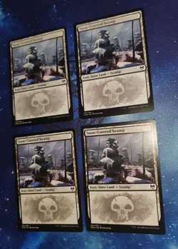 MTG 4 x Kaldheim SNOW COVERED SWAMP #281 NM - Image 1