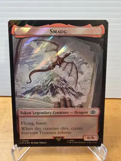 Smaug (20) / Food (0024) Double-Sided Token (Surge Foil) Lord of the Rings - Image 1