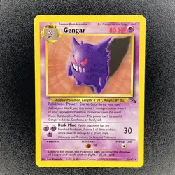 🔥 Gengar 20/62 🔥 Original Non Holo Rare Fossil Set Pokemon Card WOTC TCG 1999 - Image 2
