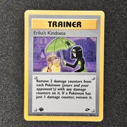 Ink Error Pokemon Gym Challenge 1st Edition Rare Erika's Kindness 103/132 | MINT - Image 2