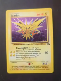 Zapdos 16/102 Holo Rare Pokemon 1999 Unlimited Base Set LP - Image 1