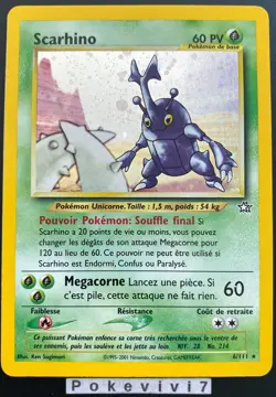 Carte Pokemon SCARHINO 6/111 HOLO Neo Genesis Wizards FR - Image 1