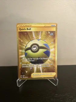 Quick Ball 216/202 Pokemon TCG Sword & Shield Base Holo Secret Gold Rare NM - Image 1