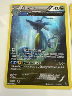 Pokemon TCG Kingdra Primal Clash 108/160 Regular Holo Rare + Bonus Card Togekiss - Image 2