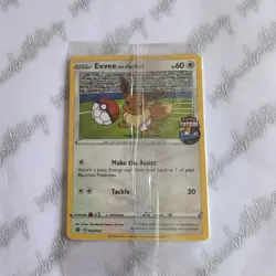 EEVEE ON THE BALL POKEMON FUTSAL PROMO 2020 CARD 002 UK EXCLUSIVE SEALED - Image 1
