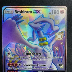 Reshiram GX Full Art Holo Pokemon Card SV51/SV94 Hidden Fates Shiny Vault (10) - Image 3