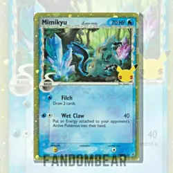 Mimikyu Delta Species BLACK STAR PROMO card COSMOS HOLO SWSH136 Pokemon 2021 - Image 1