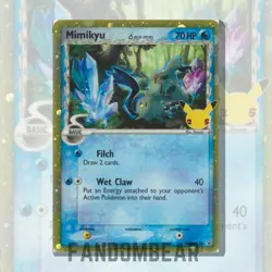 Mimikyu Delta Species BLACK STAR PROMO card COSMOS HOLO SWSH136 Pokemon 2021 - Image 2
