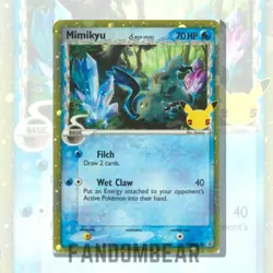 Mimikyu Delta Species BLACK STAR PROMO card COSMOS HOLO SWSH136 Pokemon 2021 - Image 3