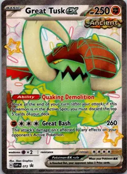 Great Tusk ex Promo SV: Scarlet & Violet Promo Cards 072 NM - Image 1