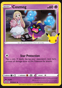 Cosmog 013/025 Celebrations Holo 2021 Pokemon TCG Card NM - Image 1