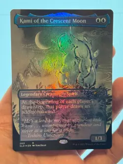 1X FOIL Kami of the Crescent Moon BORDERLESS NM MTG Magic Secret Lair Ink EDH - Image 1