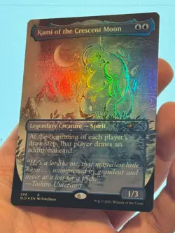 1X FOIL Kami of the Crescent Moon BORDERLESS NM MTG Magic Secret Lair Ink EDH - Image 2