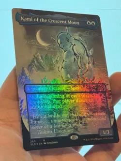 1X FOIL Kami of the Crescent Moon BORDERLESS NM MTG Magic Secret Lair Ink EDH - Image 3