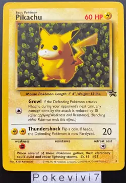 Carte Pokemon PIKACHU 1 BLACK STAR PROMO Wizards ENGLISH OCCASION - Image 1