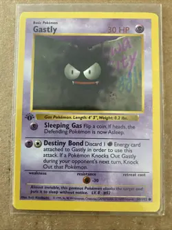 Pokemon TCG Gastly Basic 50/102 1st Edition Never Played Near Mint - Image 1