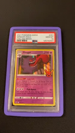 Pokemon 2021 SWSH Chilling Reign Gengar Holo Gem Mint PSA 10 #057 Fresh Cert 😈 - Image 1