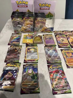 Pokemon LOT: Includes 2 Vivid Voltage Booster Boxes ( Pikachu VMAX SR Opal Etc ) - Image 1