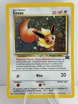 Eevee 11/53 Wotc Black Star Promo Holo Pokemon LP/NM with **SWIRL - Image 1