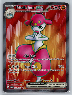 Full Art Pokemon Medicham Ex Stellar Crown 161/142 Ultra Rare - NM - Image 1