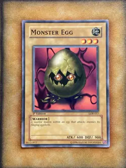Yugioh Monster Egg LOB-017 Common 1st Ed North American NM - Image 1