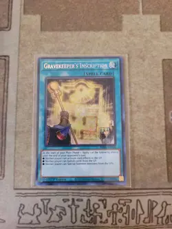 YUGIOH GRAVEKEEPER'S INSCRIPTION PHHY-EN000 SECRET 1ST ED NM - Image 1