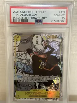 Trafalgar Law Card 119 PSA10 Comic Parallel One Piece Trading Card - Image 1